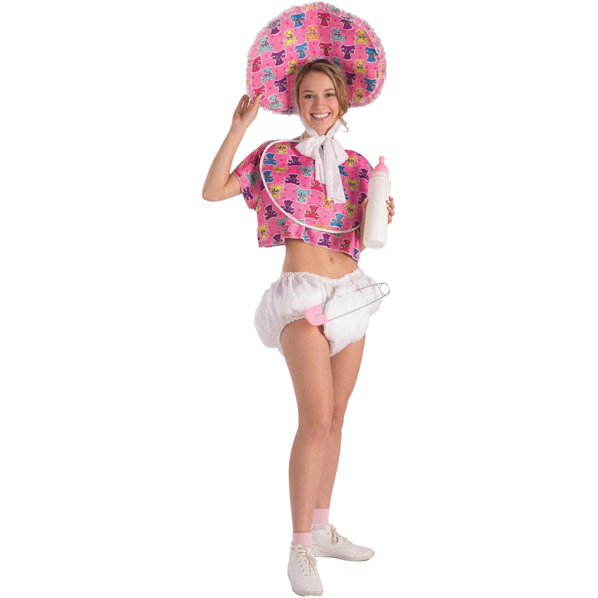 Pink baby accessory kit for adults