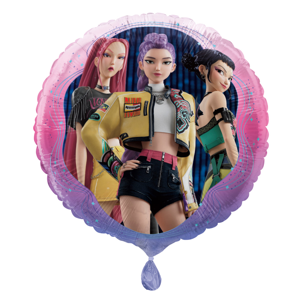 KPop Demon Hunters Round Mylar Foil Balloon, 18 Inches, 1 Count