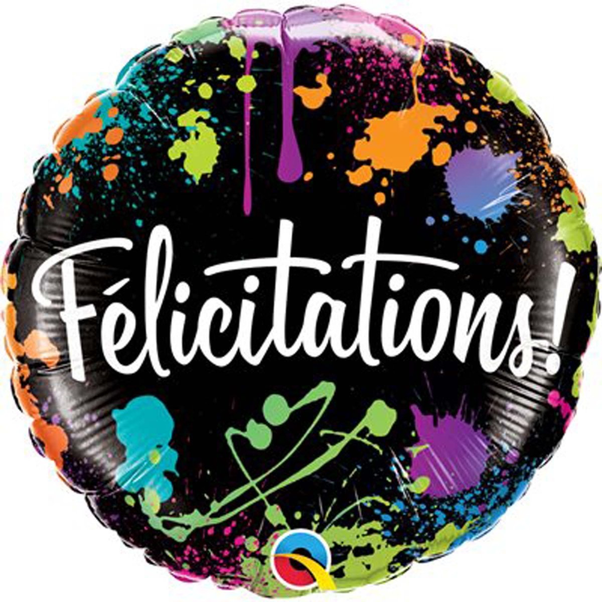 Ballon mylar rond Félicitations, 18 pouces, 1 unité