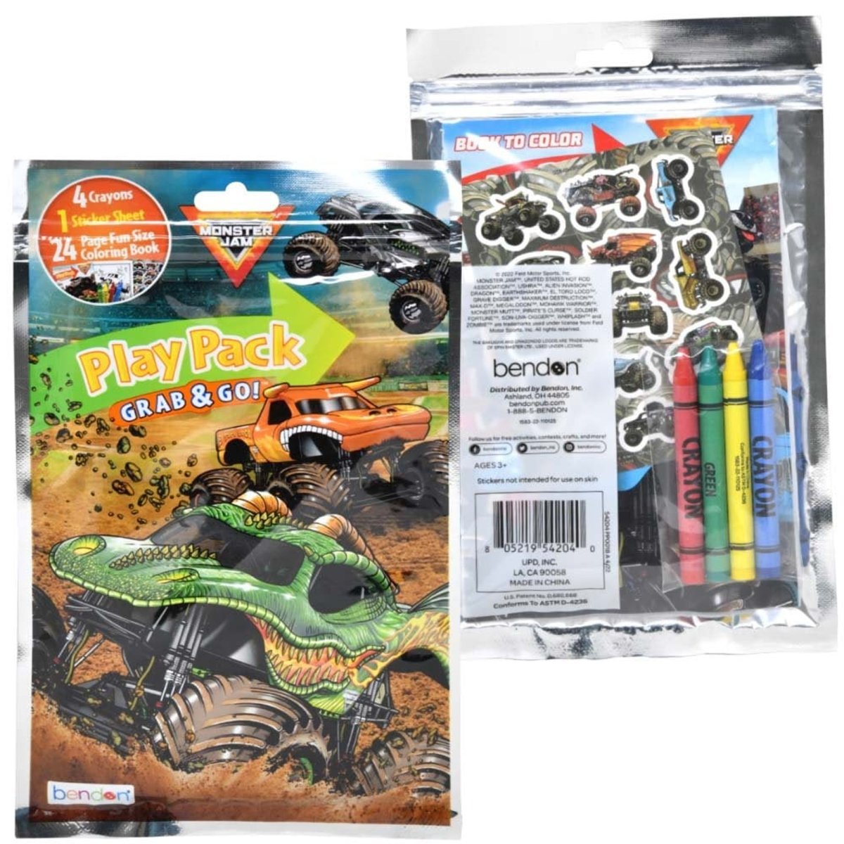 Monster Jam Grab N Go Play Colouring Pages, 1 Count