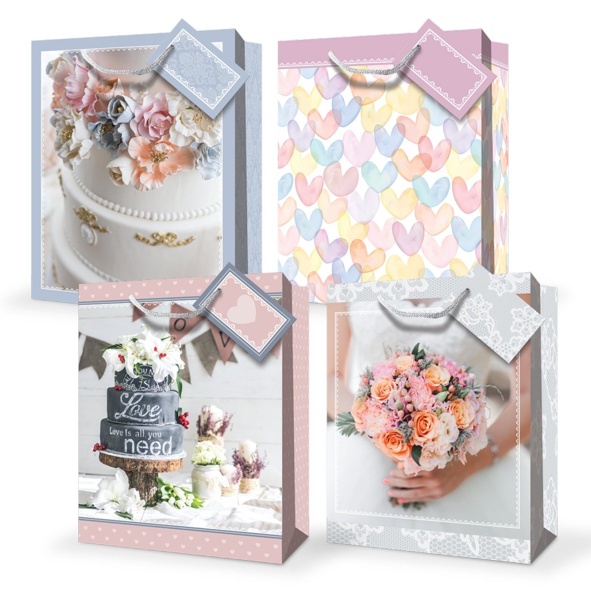 Medium Wedding Gift Bag, Assortment, 1 Count