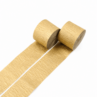 Metallic Gold Paper Crepe Streamer, 82 Ft, 2 Count
