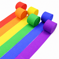 Rainbow Kit Paper Crepe Streamer, 82 Ft, 6 Count