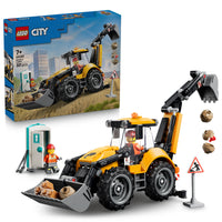 LEGO City Yellow Backhoe Loader, 60480, Ages 7+, 301 Pieces