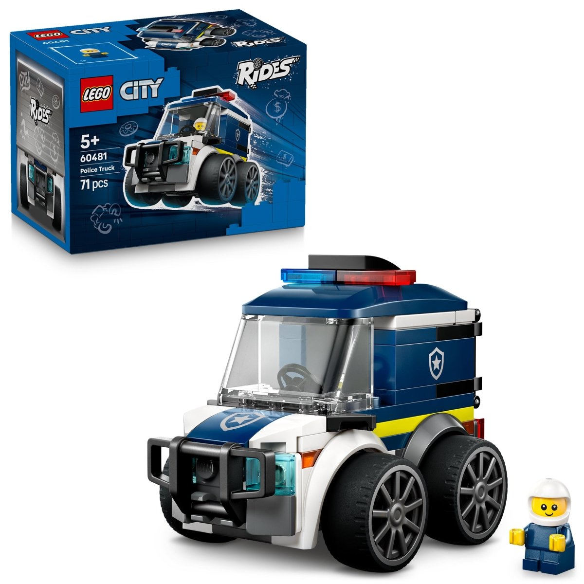LEGO City Rides – Police Truck, 60481, Ages 5+, 71 Pieces