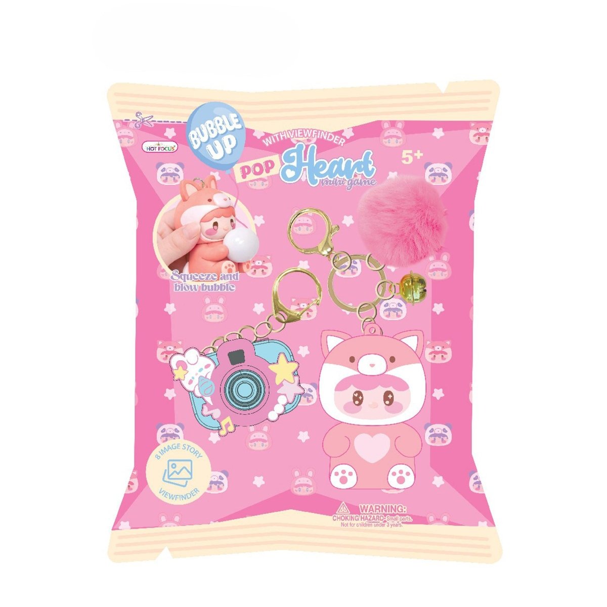 Porte-clés mini-jeu Pop Heart Fox, 1 unité