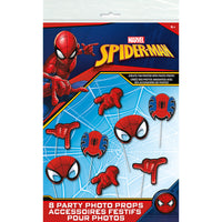 Spider-Man Birthday Party Photo Booth Props, Marvel, 8 Count