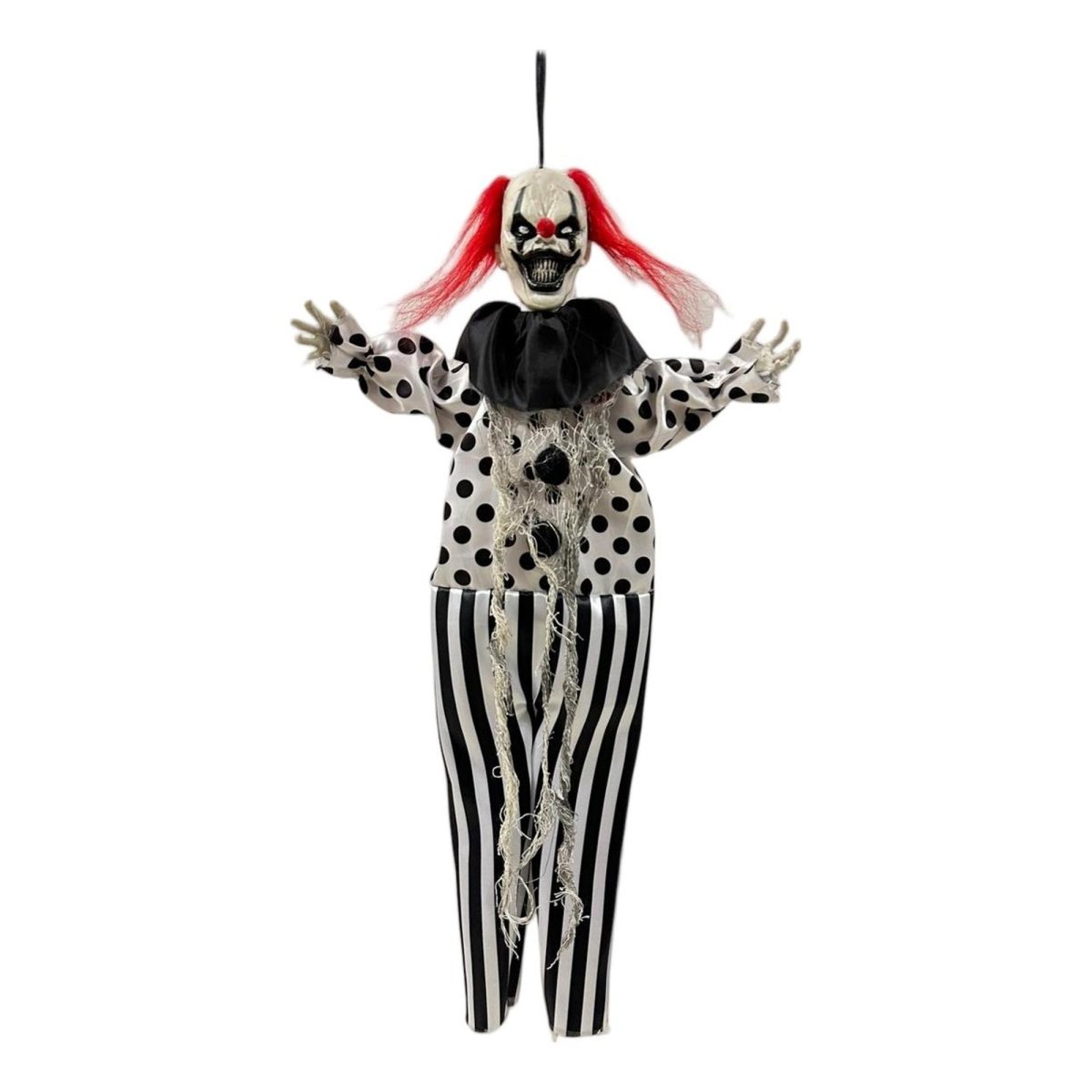 Décoration de clown effrayant à suspendre, 19 pouces, 1 unité