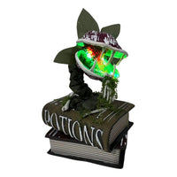 Animated Man-Eating Flower on Potions Book, 7.5 Inches, 1 Count