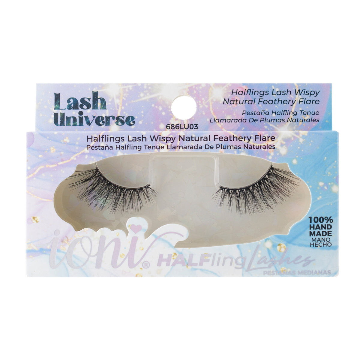 Halflings Lash Wispy Natural Feathery Flare, Lash Universe Eyelashes, 1 Count