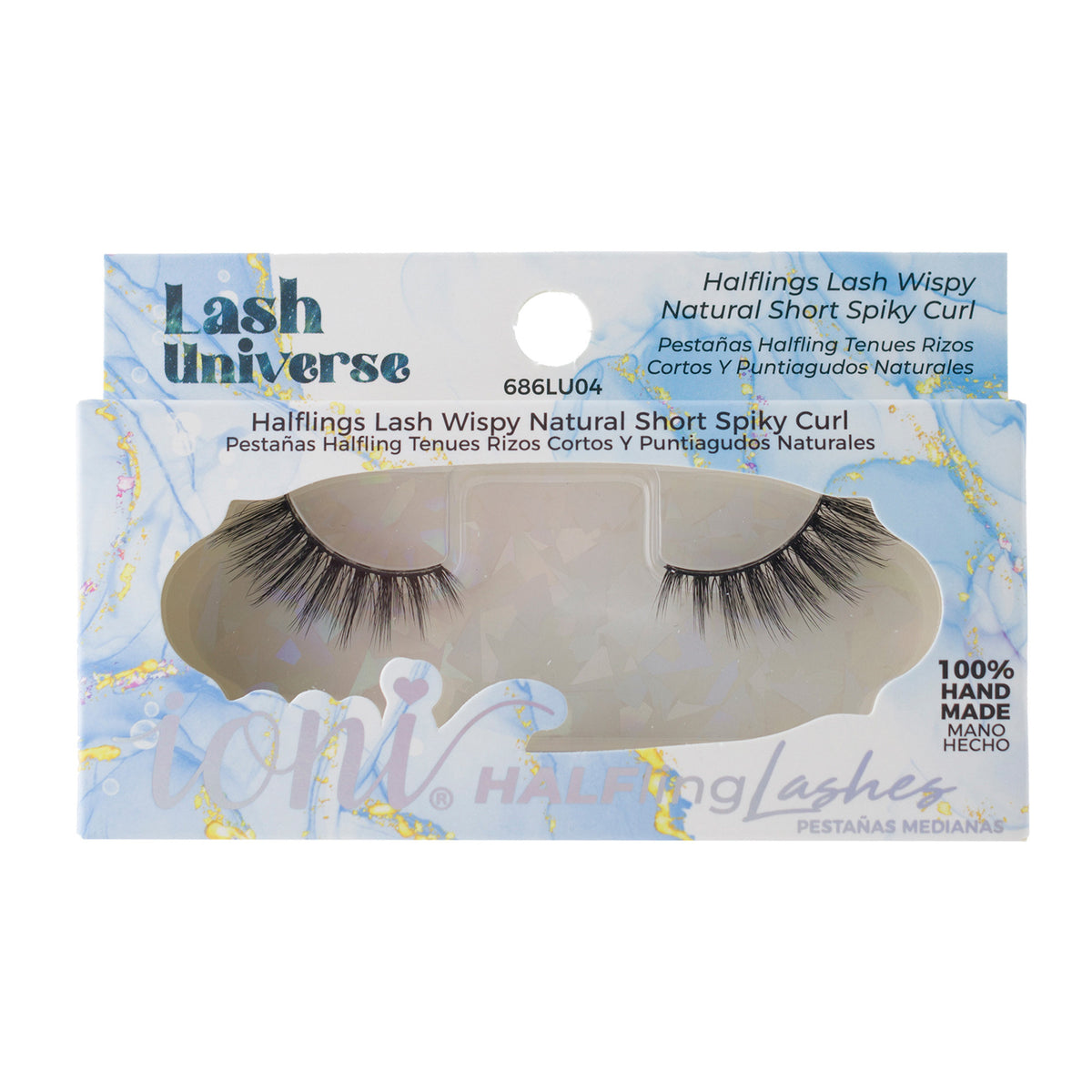 Halflings Lash Wispy Natural Short Spiky Curl, Lash Universe Eyelashes, 1 Count