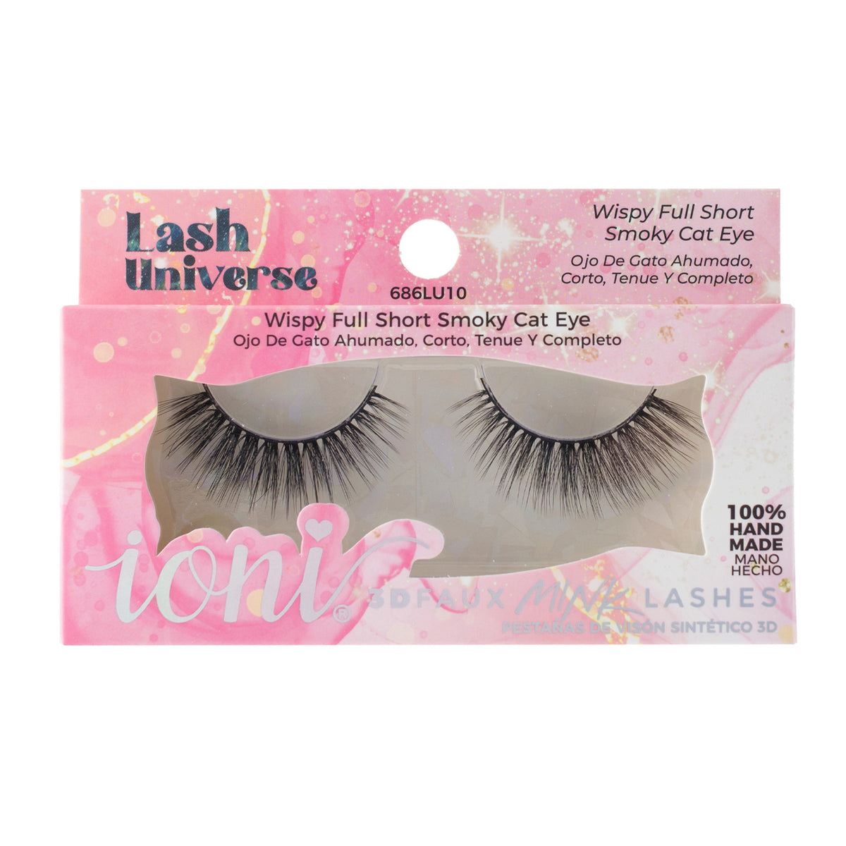 Wispy Full Short Smoky Cat Eye Eyelashes, Lash Universe Eyelashes, 1 Count