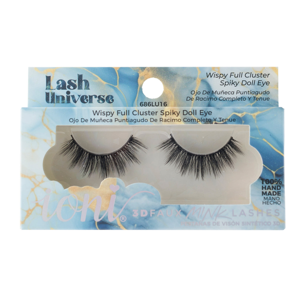 Wispy Full Cluster Spiky Doll Eye Eyelashes, Lash Universe Eyelashes, 1 Count