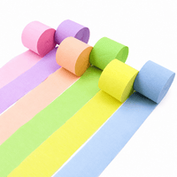 Pastel Kit Paper Crepe Streamer, 82 Ft, 6 Count