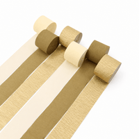 Sage and Gold Kit Paper Crepe Streamer, Gold and Green, 82 Ft, 6 Count