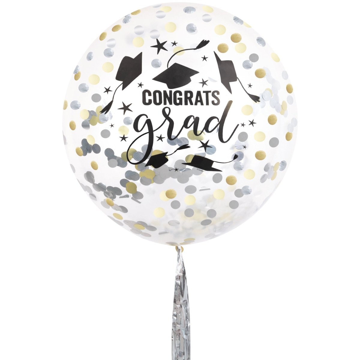 Congrats Grad Confetti Balloon, 36 Inches, 1 Count