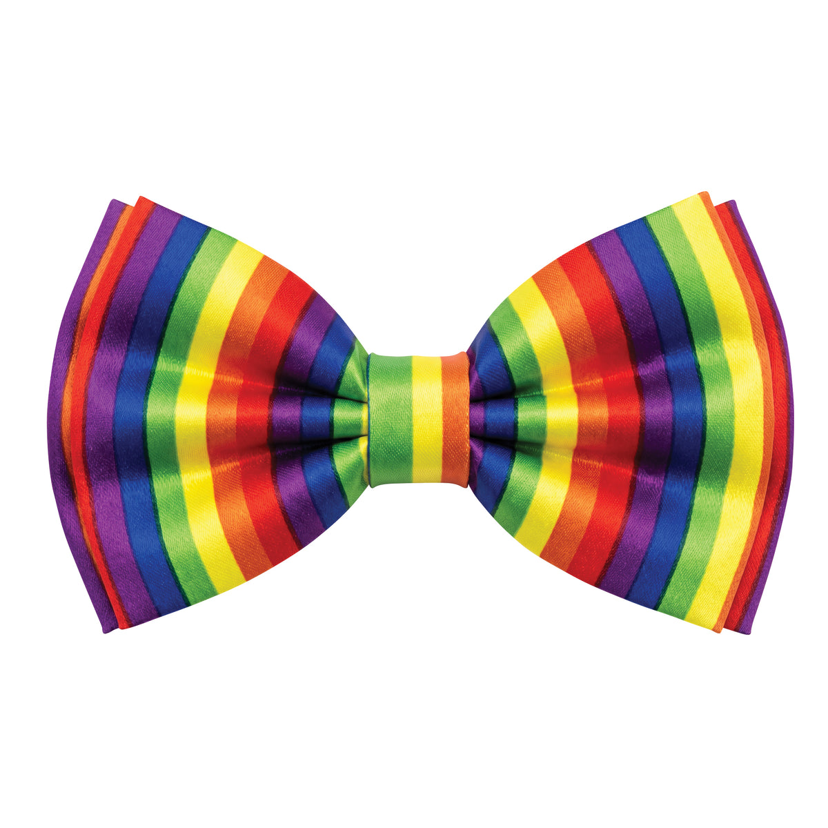 Rainbow striped bow tie