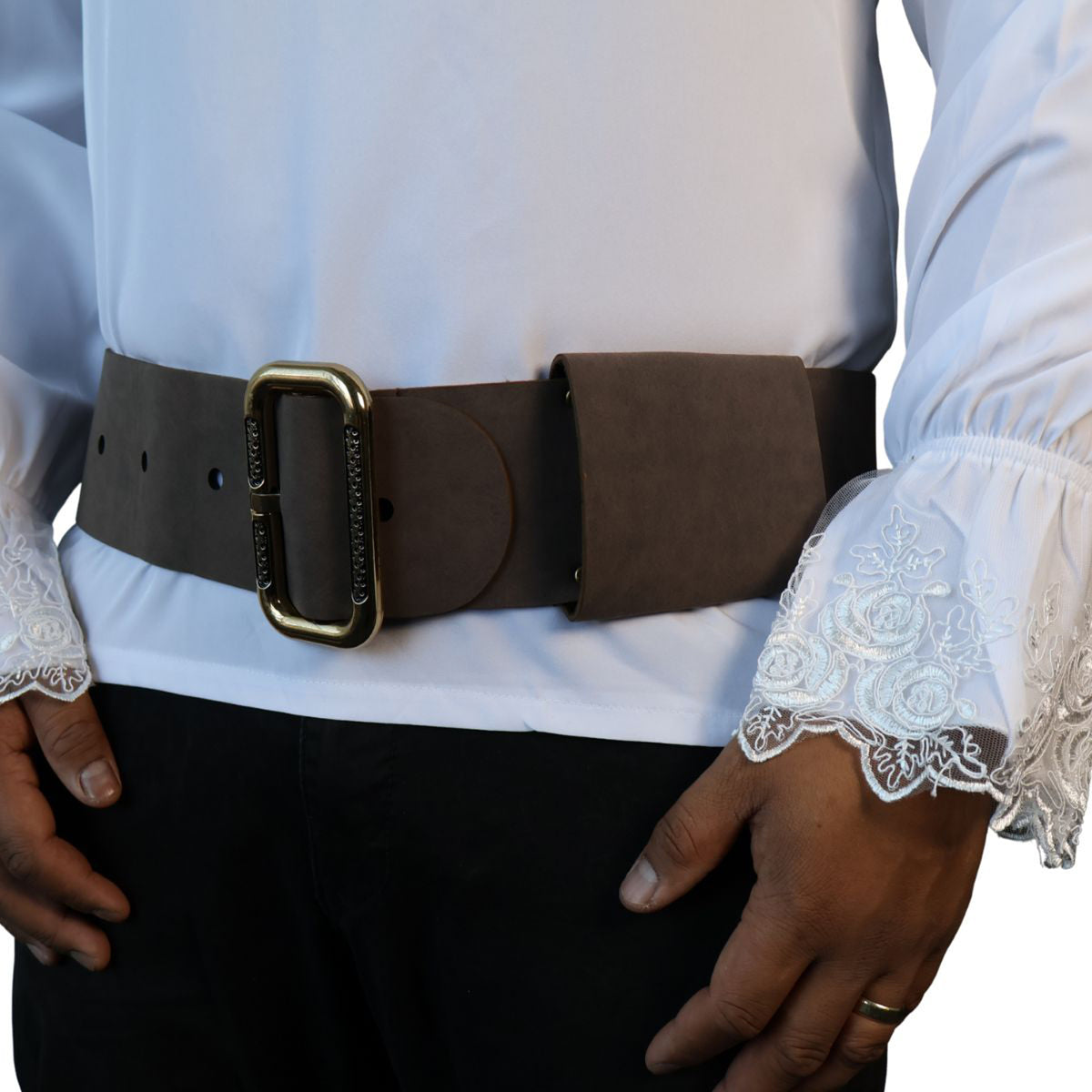 Medieval Pirate Brown Belt for Adults, Costume Accessory