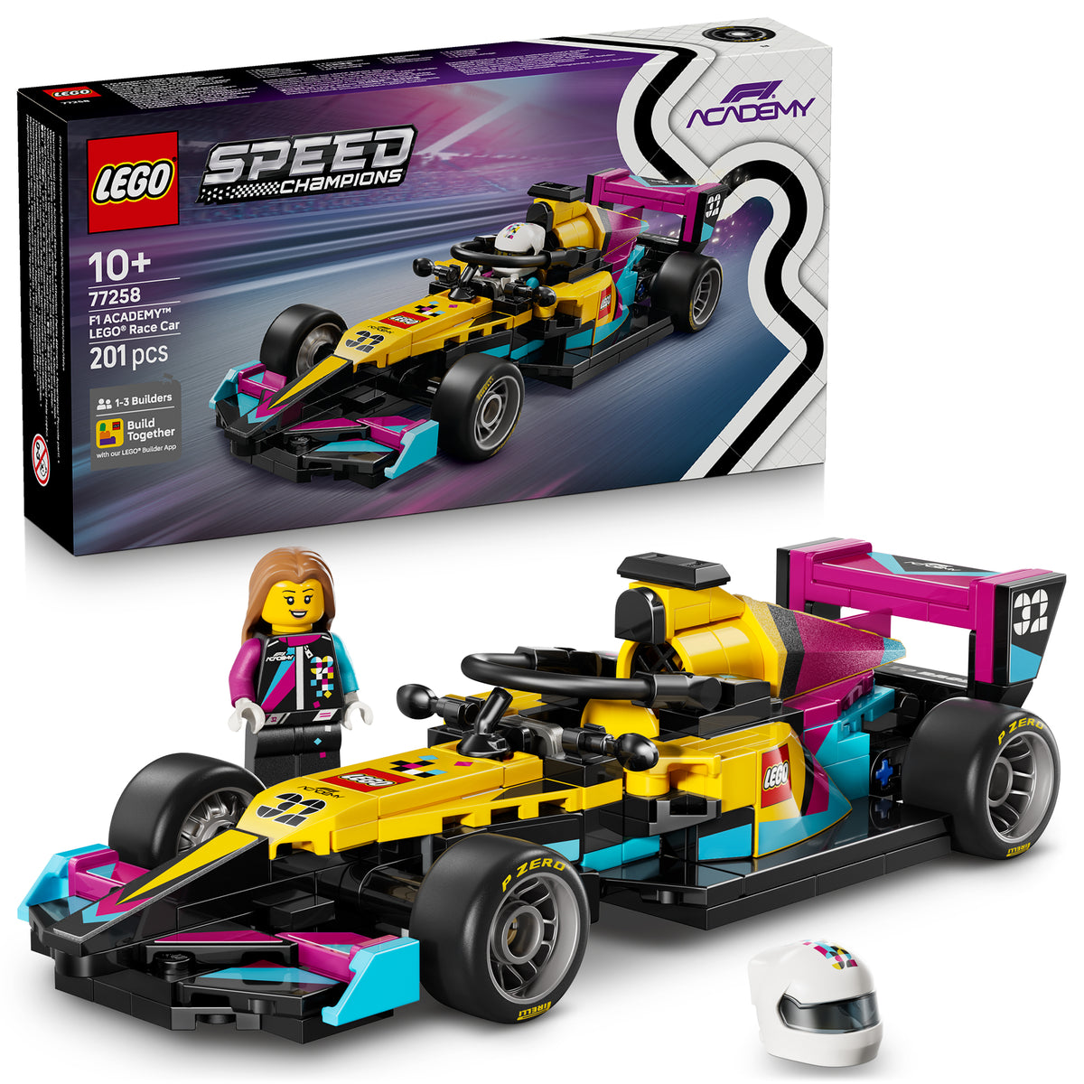 LEGO Speed Champions F1 ACADEMY Race Car, 77258, Ages 10+, 201 Pieces