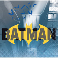 Batman Birthday Party Small Beverage Napkins, 16 Count