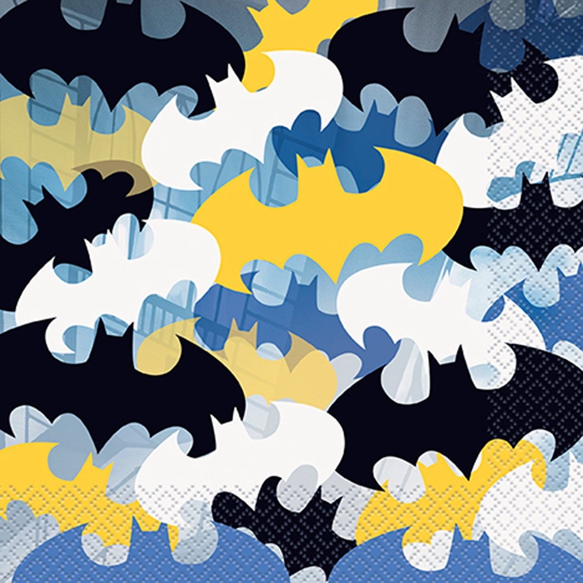 Grandes serviettes de table Batman pour anniversaire, 16 unités