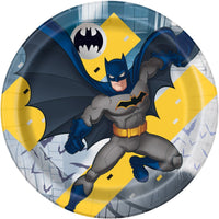 Batman Birthday Party Large Round Lunch Paper Plates, 9 Inches, 8 Count