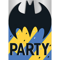 Batman Birthday Party Paper Invitations, 8 Count