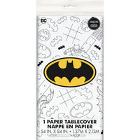 Batman Birthday Party Rectangular Colouring Paper Table Cover, 54 x 84 Inches, 1 Count