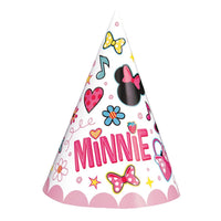 Disney Minnie Mouse Bowtique Paper Party Hats, 8 Count