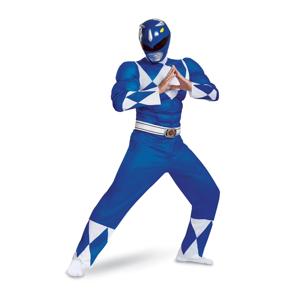 Blue Ranger Muscle Costume for Adults, Power Rangers
