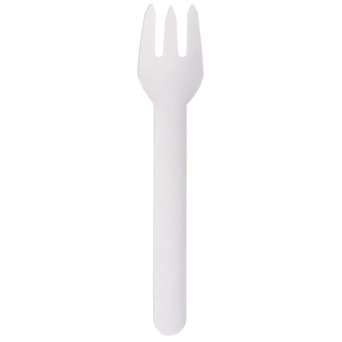 SANTEX Disposable-Plasticware White ECO Paper Forks, 10 Count 3660380097723