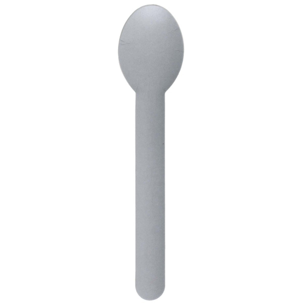 SANTEX Disposable-Plasticware Silver ECO Paper Spoons, 10 Count
