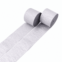 Metallic Silver Paper Crepe Streamer, 82 Ft, 2 Count