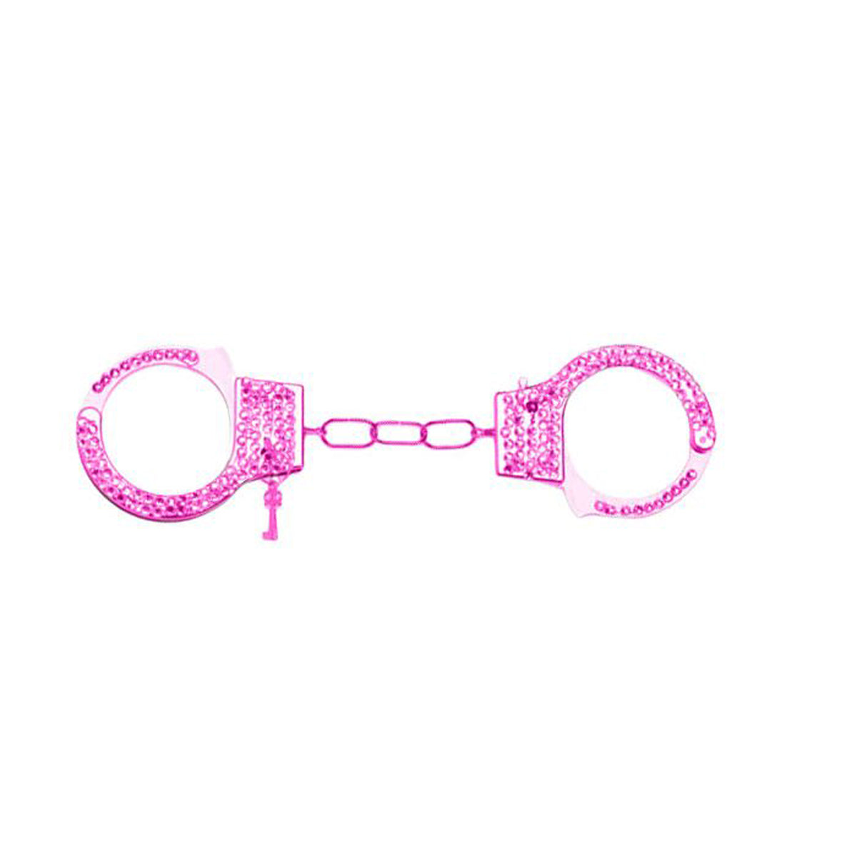 Menottes roses à strass, 1 unité