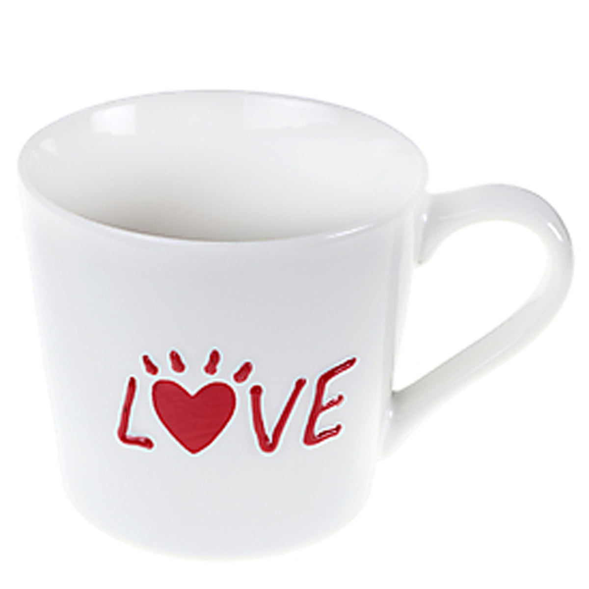Tasse en céramique blanche "Love", 1 unité