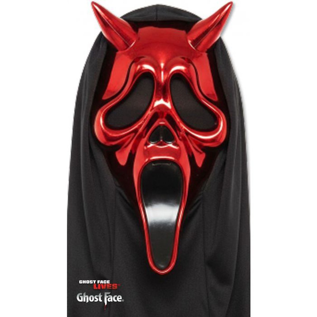 Scream Ghost Face Chrome Devil Mask for Adults