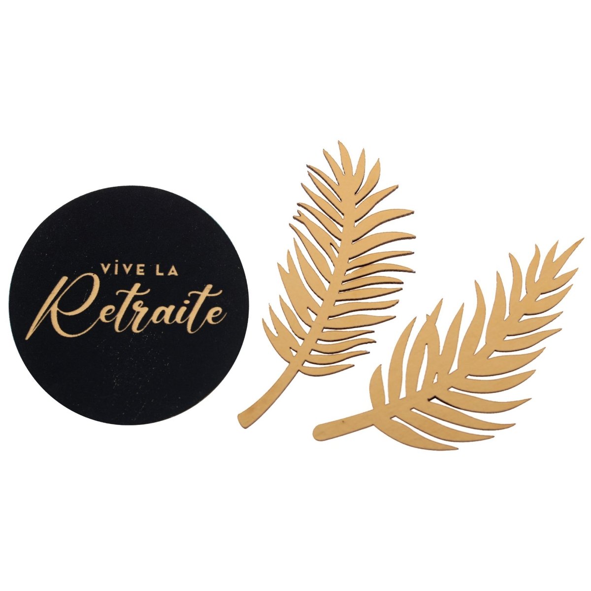 Confettis de table décoratifs Retraite Dorée Noire, 25 unités