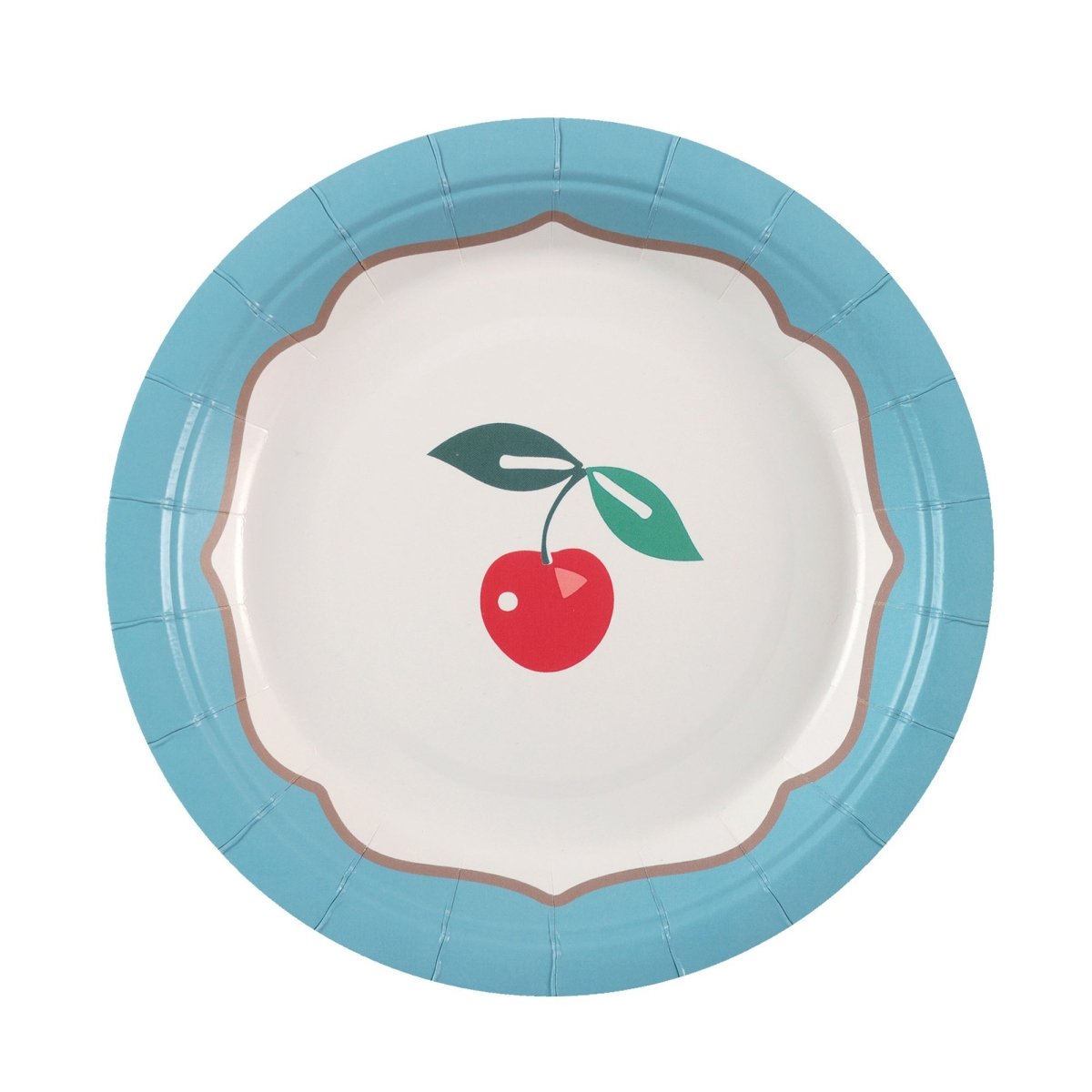 Petites assiettes rondes en papier à dessert Dolce Vita Ciel, 7 pouces, 6 unités