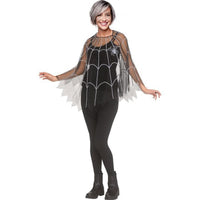 Pearl Mesh Bling Poncho for Adults