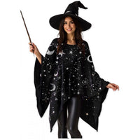 Black Celestial Witch Poncho, 1 Count
