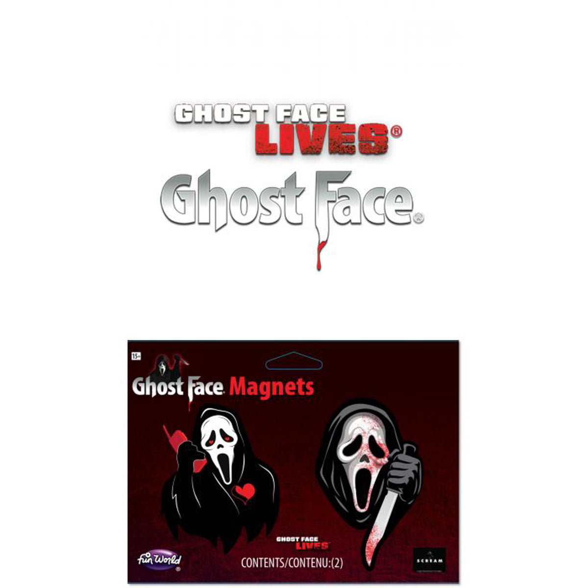 Aimants Ghost Face de Frissons, 2 unités