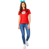 Cat in the Hat Thing Costume Kit for Adults, T-Shirt, Patches and Headband