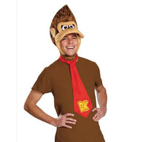 Donkey Kong Accessory Kit for Adults, Headpiece and Tie
