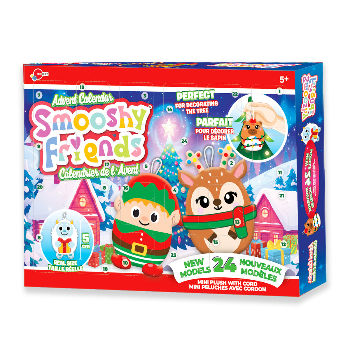 Calendrier de l’avent Smooshy Friends, calendrier de l’avent de Noël, 1 unité
