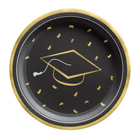 Class Dismissed Large Round Lunch Paper Plates, 9 Inches, 8 Count