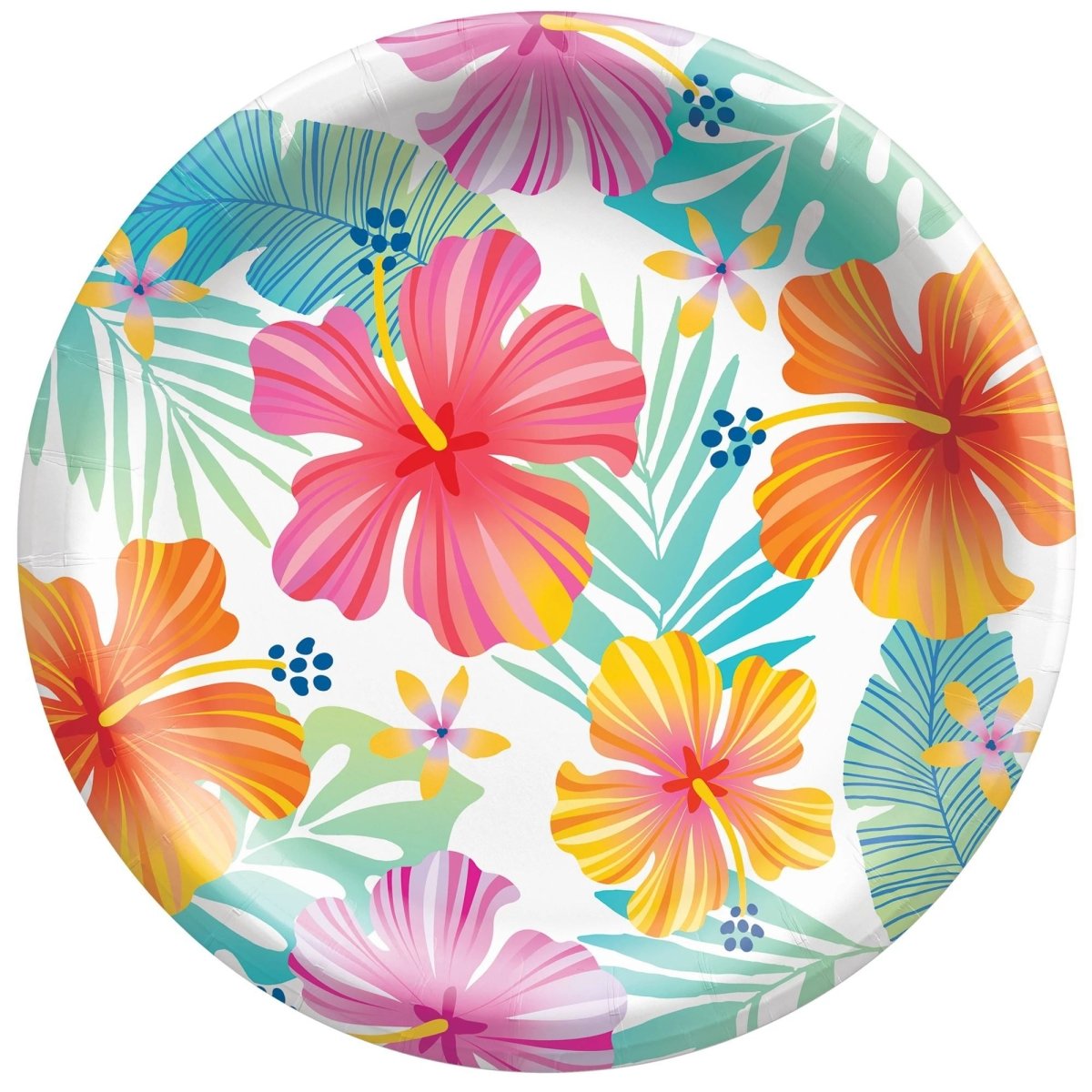 Grandes assiettes rondes en papier de Rêves d'Été, 9 pouces, 8 unités
