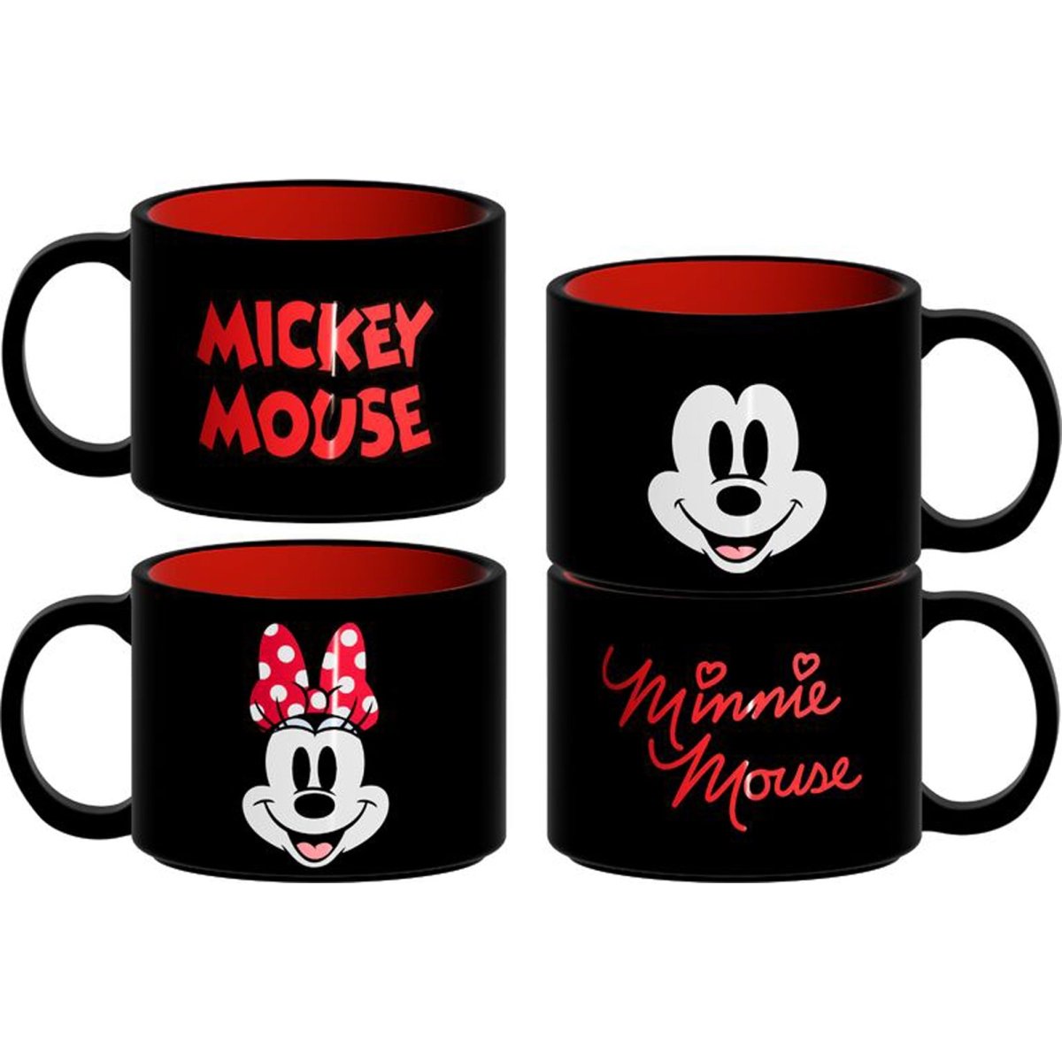 Mickey & Minnie Stackable Ceramic Mug 12 Oz. 2/Pkg
