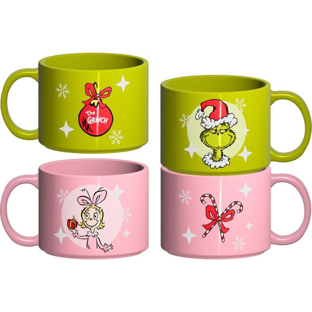 Grinch & Cindy Lou Stackable Ceramic Mug 12 Oz. 2/Pkg