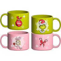 Grinch & Cindy Lou Stackable Ceramic Mug 12 Oz. 2/Pkg