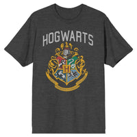 Harry Potter Hogwarts Crests Grey T-Shirt for Adults